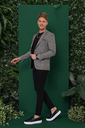 C 635 Slim Fit Siyah Spor Ceket
