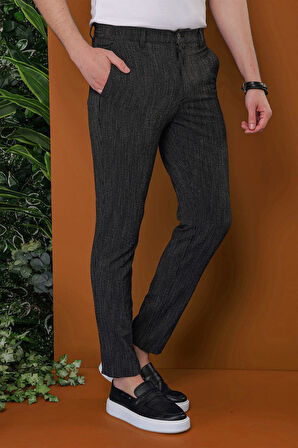 P 1113 Slim Fit Siyah Spor Pantolon