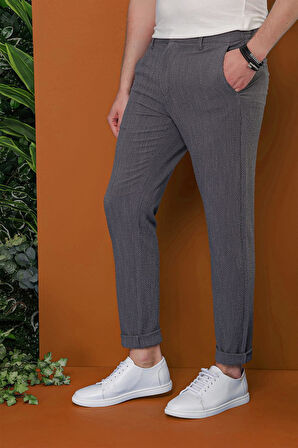 P 1113 Slim Fit Füme Spor Pantolon