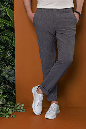 P 1113 Slim Fit Füme Spor Pantolon