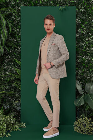 C 637 Slim Fit Kahve Spor Ceket