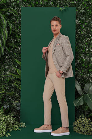 C 637 Slim Fit Kahve Spor Ceket