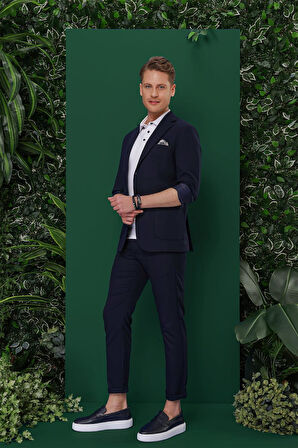 C 639 Slim Fit Lacivert Spor Ceket