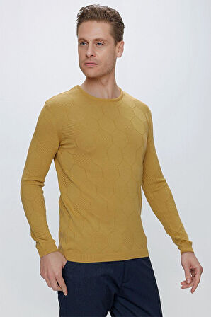 TR 853 Slim Fit Hardal Klasik Triko