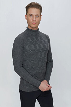 TR 852 Slim Fit Antrasit Klasik Triko