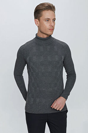 TR 852 Slim Fit Antrasit Klasik Triko