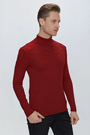 TR 851 Slim Fit Kırmızı Klasik Triko