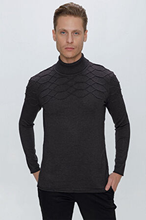 TR 851 Slim Fit Antrasit Klasik Triko