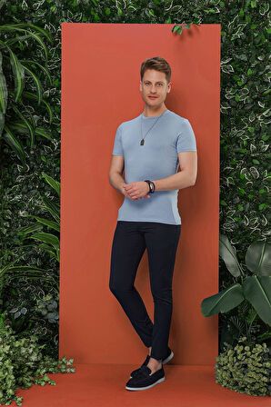 TS 847 Mavi Spor T-Shirt