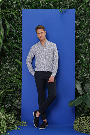 G 1539 Slim Fit Beyaz Klasik Gömlek