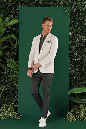 C 636 Slim Fit Taş Spor Ceket