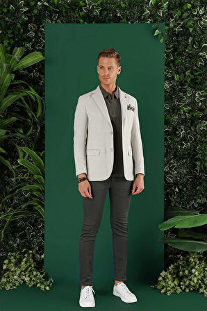 C 636 Slim Fit Mavi Spor Ceket