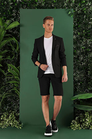 C 640 Slim Fit Siyah Spor Ceket