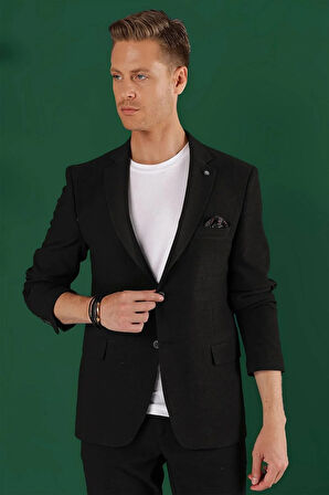 C 640 Slim Fit Siyah Spor Ceket
