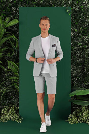 C 640 Slim Fit Gri Spor Ceket