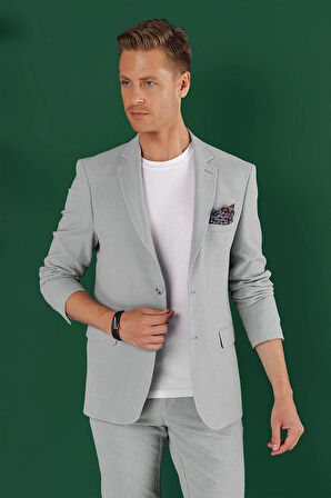 C 640 Slim Fit Gri Spor Ceket