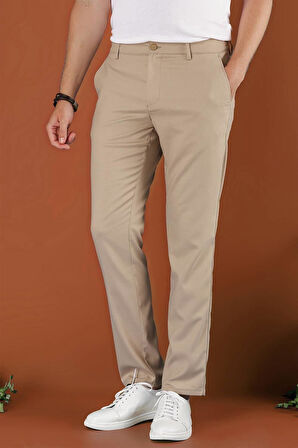 P 1118 Slim Fit Bej Spor Pantolon