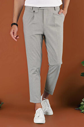 P 1119 Slim Fit Gri Spor Pantolon