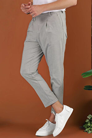 P 1119 Slim Fit Gri Spor Pantolon