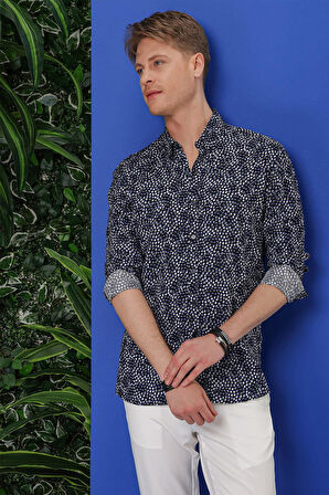 G 1539 Slim Fit Siyah Klasik Gömlek