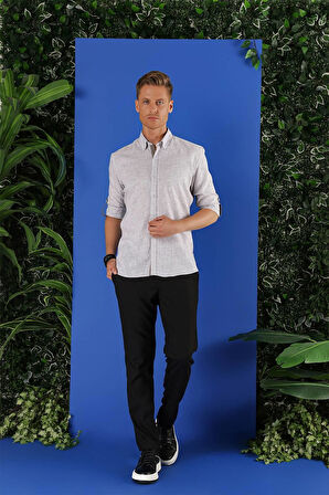 G 1555 Slim Fit Vizon Klasik Gömlek