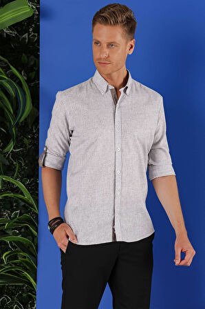 G 1555 Slim Fit Vizon Klasik Gömlek