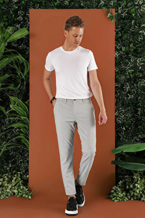 P 1122 Slim Fit Gri Spor Pantolon