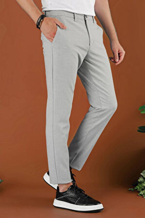 P 1122 Slim Fit Gri Spor Pantolon