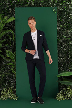 C 643 Slim Fit Lacivert Spor Ceket