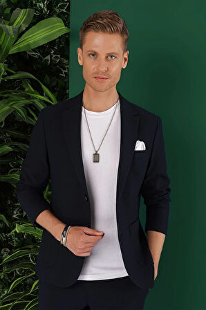 C 643 Slim Fit Lacivert Spor Ceket