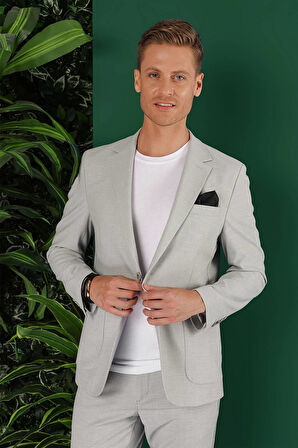 C 643 Slim Fit Gri Spor Ceket