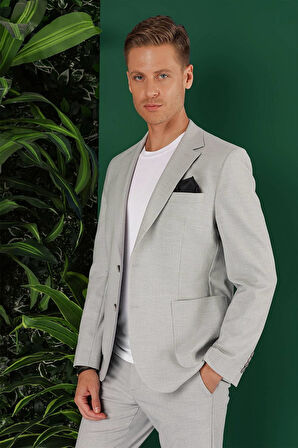 C 643 Slim Fit Gri Spor Ceket