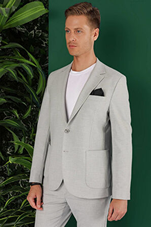 C 643 Slim Fit Gri Spor Ceket