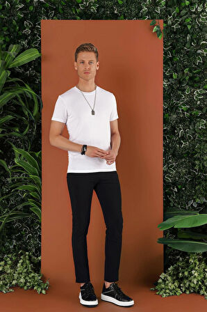 P 1121 Slim Fit Siyah Spor Pantolon
