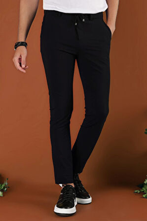 P 1121 Slim Fit Siyah Spor Pantolon
