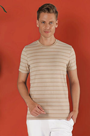 TS 851 Bej Spor T-Shirt