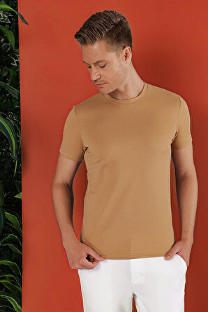 TS 852 Bej Spor T-Shirt