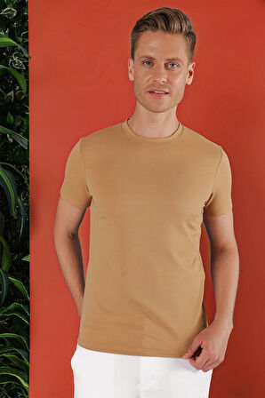 TS 852 Bej Spor T-Shirt