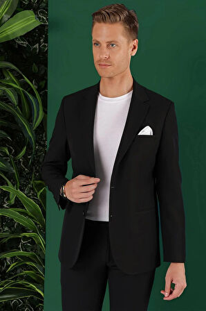 C 645 Slim Fit Siyah Spor Ceket