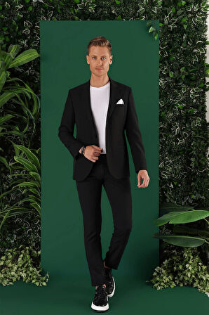 C 645 Slim Fit Siyah Spor Ceket