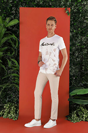 TS 856 Beyaz Spor T-Shirt