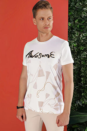 TS 856 Beyaz Spor T-Shirt