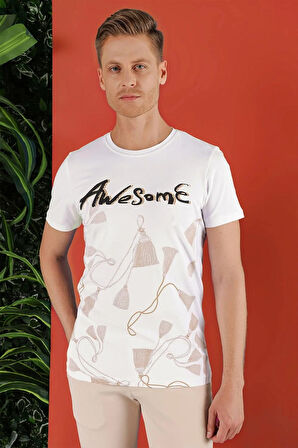 TS 856 Beyaz Spor T-Shirt