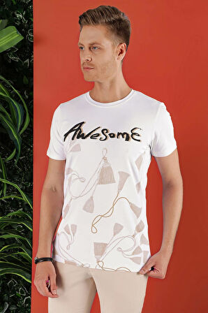 TS 856 Beyaz Spor T-Shirt