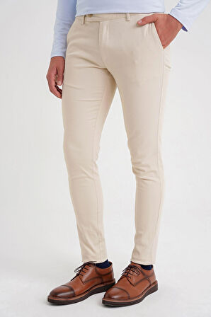 P 1124  PANTOLON Slim BEJ CASUAL