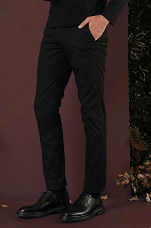 P 1125 Slim Fit Siyah Spor Pantolon