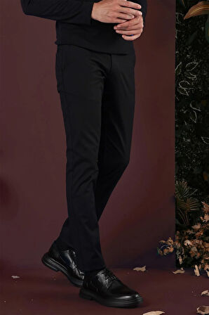 P 1125 Slim Fit Siyah Spor Pantolon