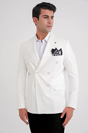 C 646 CEKET Slim EKRU CASUAL