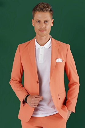 C 647 Slim Fit Mercan Spor Ceket