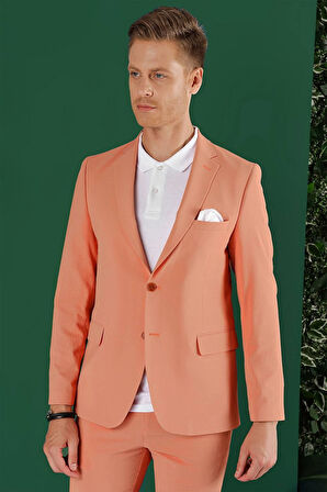 C 647 Slim Fit Mercan Spor Ceket